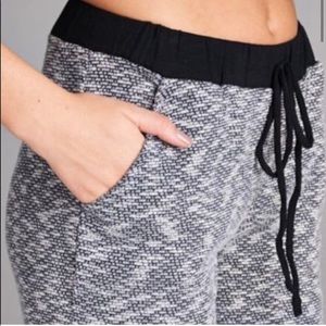 Gray and black lounge pant joggers